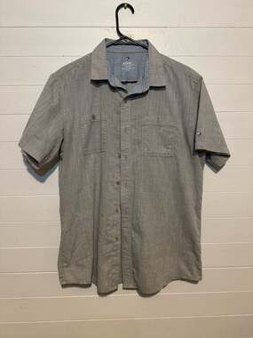 Kuhl Persuader Short Sleeve Button Up Shirt Men's Size Large Gray